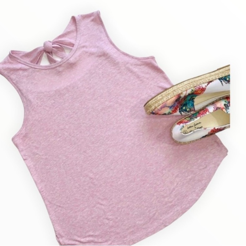 Old Navy Pink Sleeveless Tie Tank Top Sz M